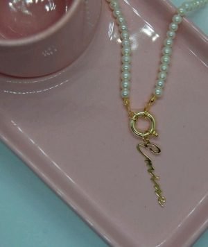 Chain Perlenkette Signatur Namenskette sterlingsilber 925