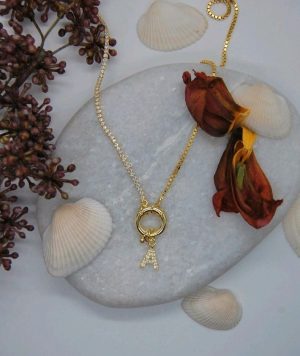 Chain Design Iced Buchstabe Sterlingsilber 925