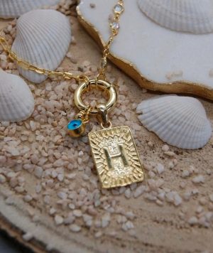 Chain Desing Iced Buchstabe Mit Nazar