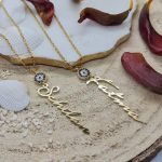 Signatur Namenskette mit Nazarstein sterlingsilber 925