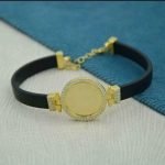 Armband mit Steinchenrahmen sterlingsilber vergoldet