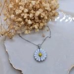 Kamillen anhängerkette sterlingsilber 925