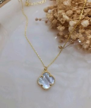 Kleeblatt Opal Halskette sterlingsilber 925