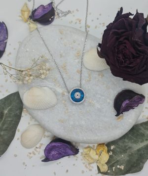 Auge nazarstein, nazarkette sterlingsilber 925