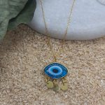 Firuze augen kette sterlingsilber 925