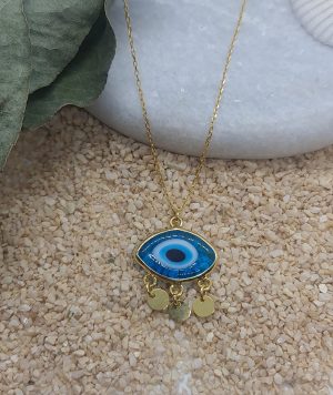 Firuze augen kette sterlingsilber 925