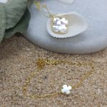 Kleeblatt Opal Halskette und Armband sterlingsilber 925