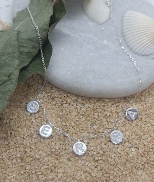 Zikrona plättchen Buchstabenkette sterlingsilber 925