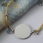 Dorika Gravurplatte armband sterlingsilber 925