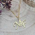 Doppelbuchstaben anhängerkette sterlingsilber 925