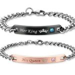 Edelstahl Partnerarmband Her King & His Queen