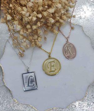 Buchstaben anhängerkette sterlingsilber 925