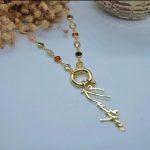 Colorfull chain Signatur namenskette sterlingsilber 925