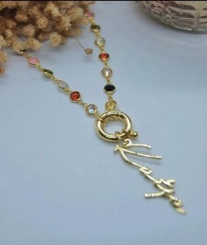 Colorfull chain Signatur namenskette sterlingsilber 925