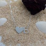 Herz mit Buchstaben anhängerkette sterlingsilber 925