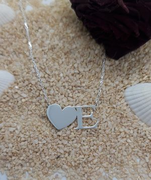 Herz mit Buchstaben anhängerkette sterlingsilber 925